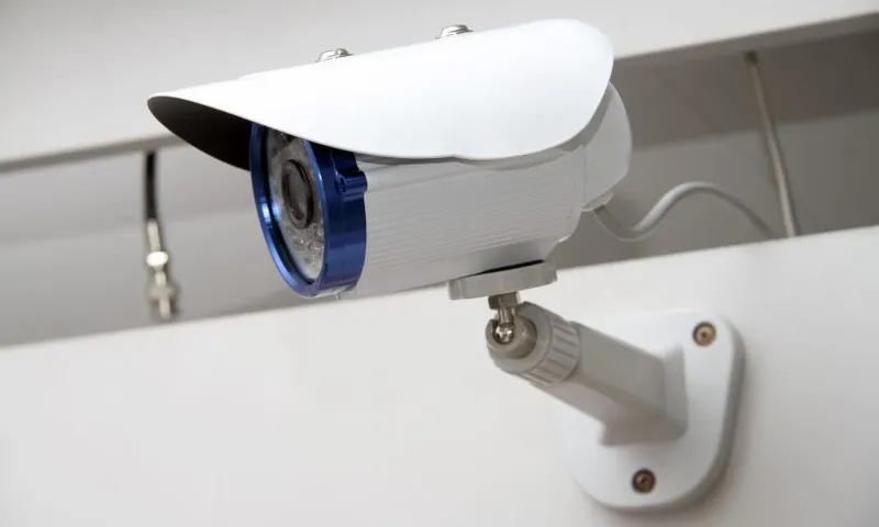 Security Camera On Wall