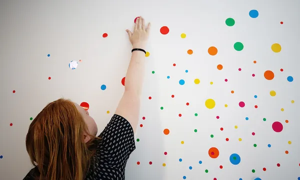 Gallery Visitors Make Their Mark On Yayoi Kusama’s ‘The Obliteration Room’