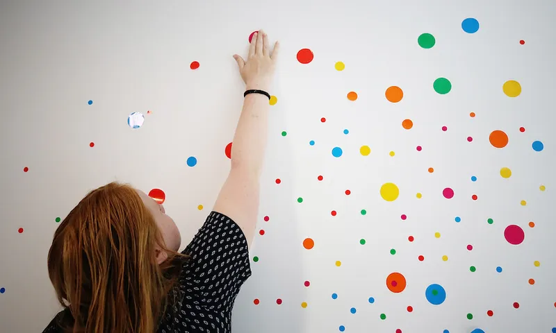 Gallery Visitors Make Their Mark On Yayoi Kusama’s ‘The Obliteration Room’