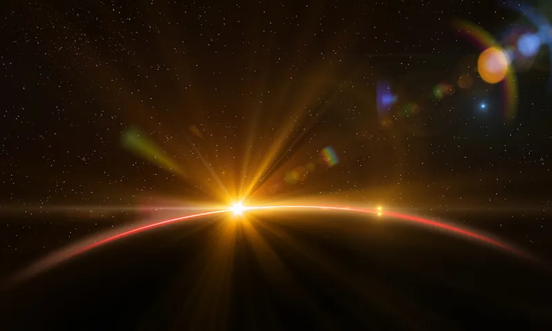 Earth and Rising Sun