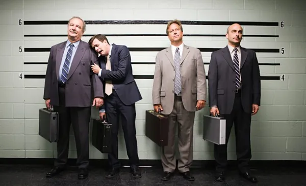 Businessmen in lineup