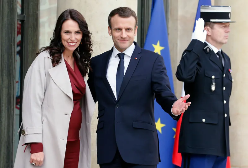 French President Emmanuel Macron Receives Jacinda Ardern, New Zealand Prime Minister, At Elysee Palace In Paris