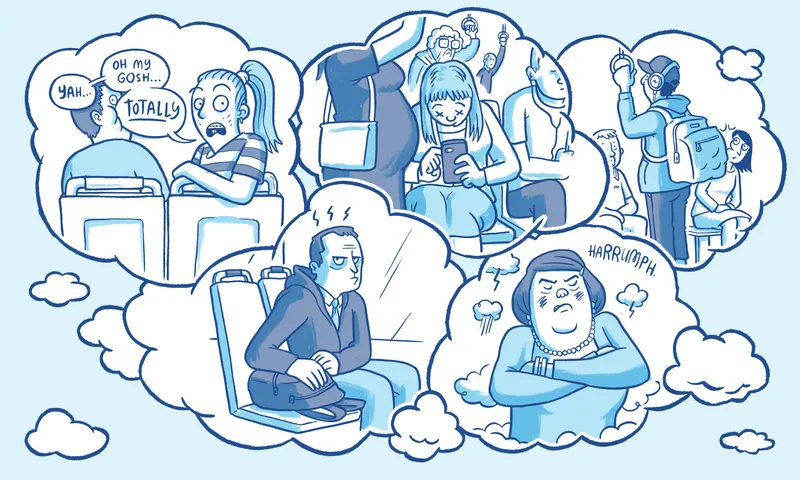 5 people on public transport header