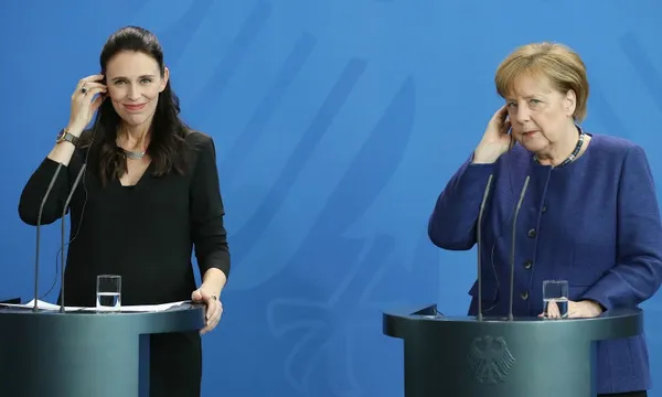 Jacinda Ardern Angela Merkel Getty