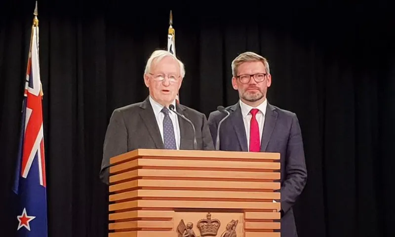 Jim Bolger and Iain Lees-Galloway Chris Bramwell rnz