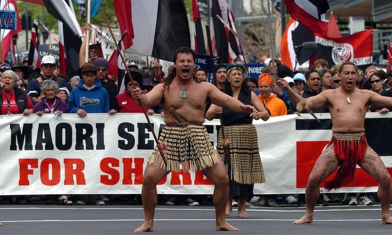 The Hikoi protest march against the Foreshore and Seabed Act
