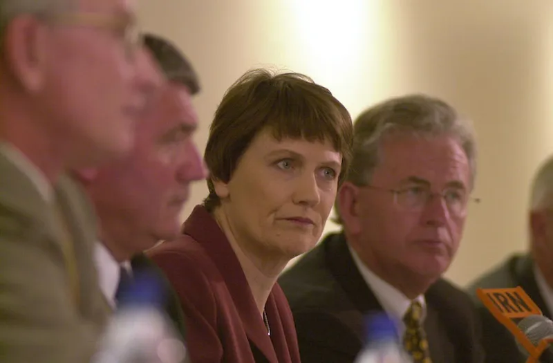 Prime Minister Helen Clark holds a press conferenc