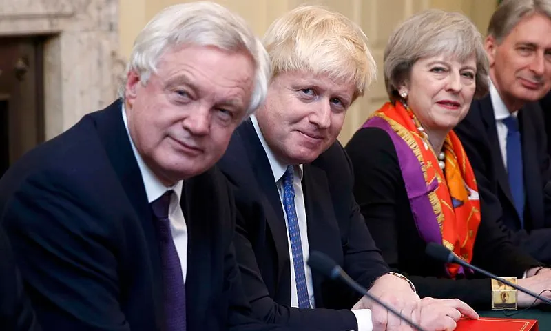 David Davis Boris Johnson Theresa May Getty