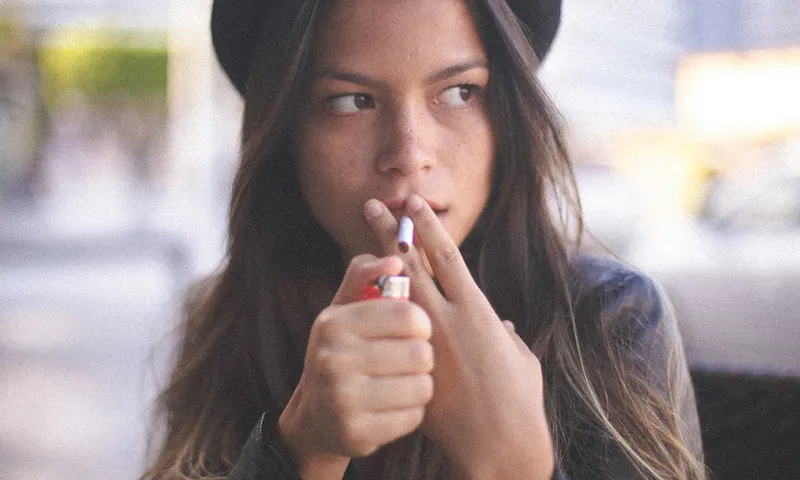 Close-Up Portrait Of Young Woman
