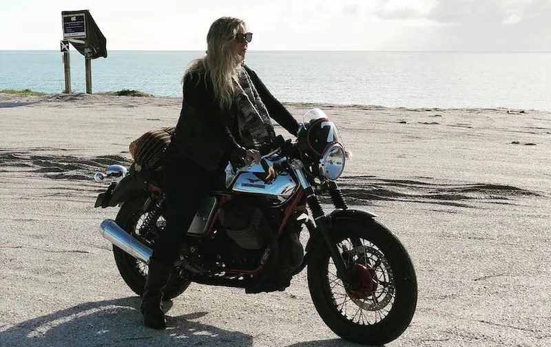Alley Miller on her bike