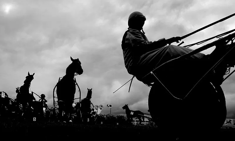 harness racing bw getty