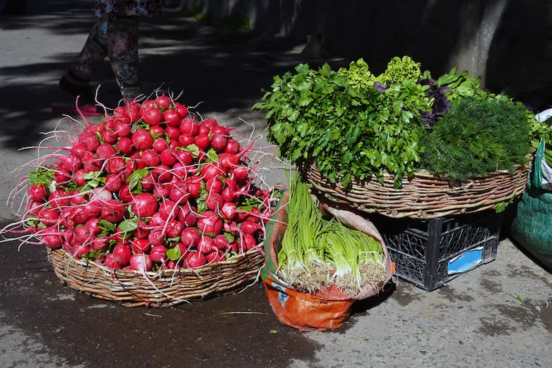 Vegetables sold on the street