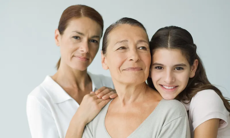 Three generations of women, portrait