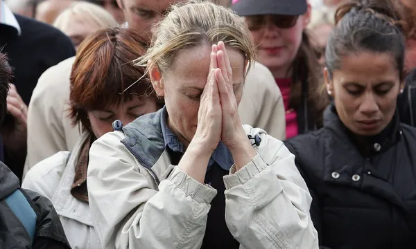 Christian protesters praying at parliament nz getty