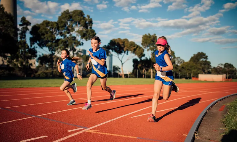 Girls Running Race