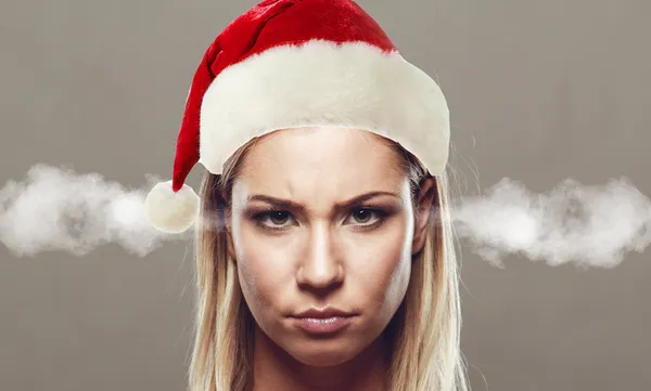 angry Santa lady