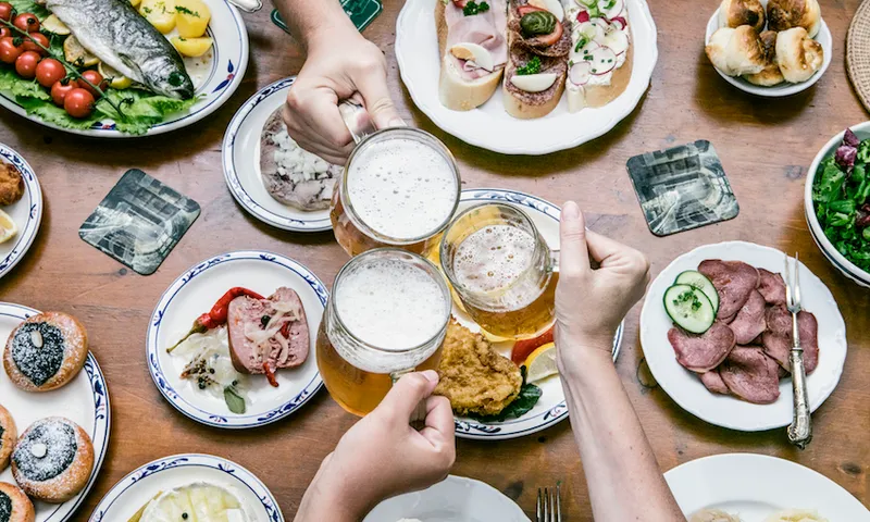 Beer and food party