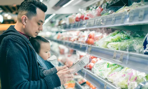 Baby Boy shopping with daddy