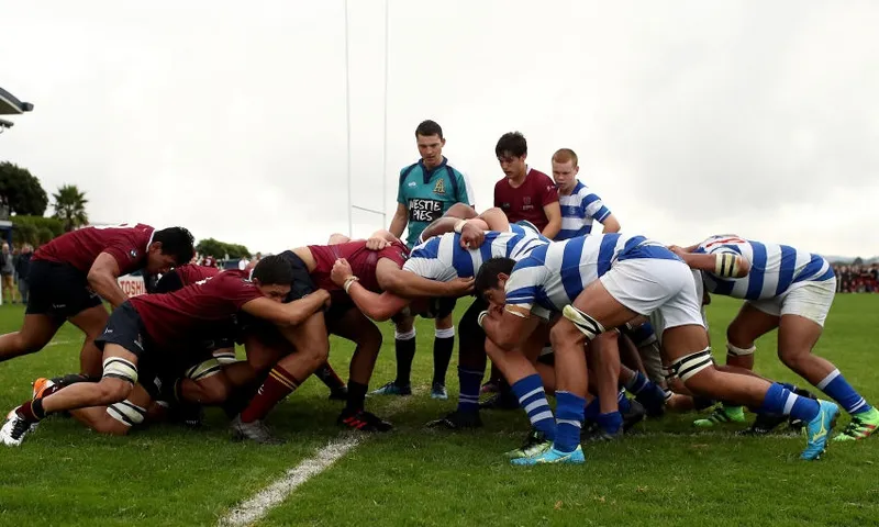 St Kents playing rugby against Kings College getty
