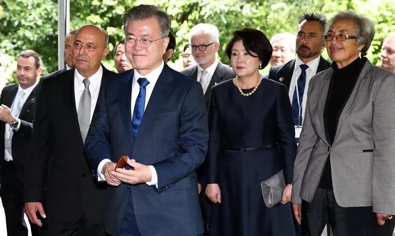 South Korean President Moon Jae-in Visits New Zealand