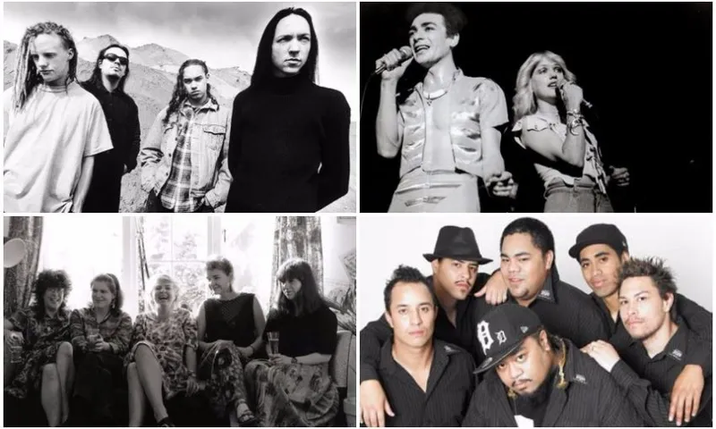 CLOCKWISE FROP TOP LESFT: SHIHAD, MARK WILLIAMS & SHARON O'NEIL, NESIAN MYSTIK, LOOK BLUE GO PURPLE