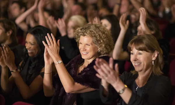 Clapping theater audience