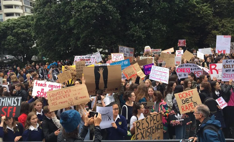 Wellington sexual consent protest FEATURE