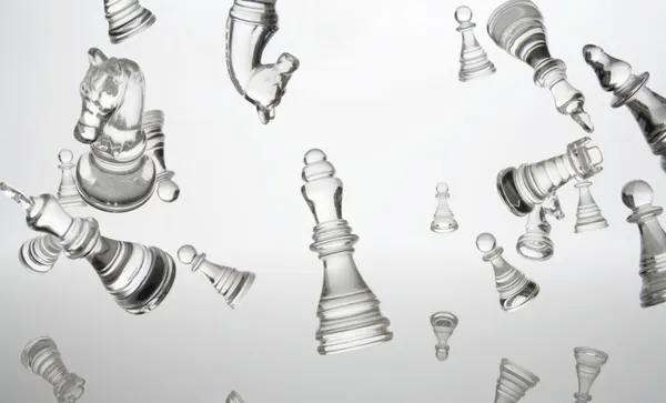 The white chessman flies in the sky