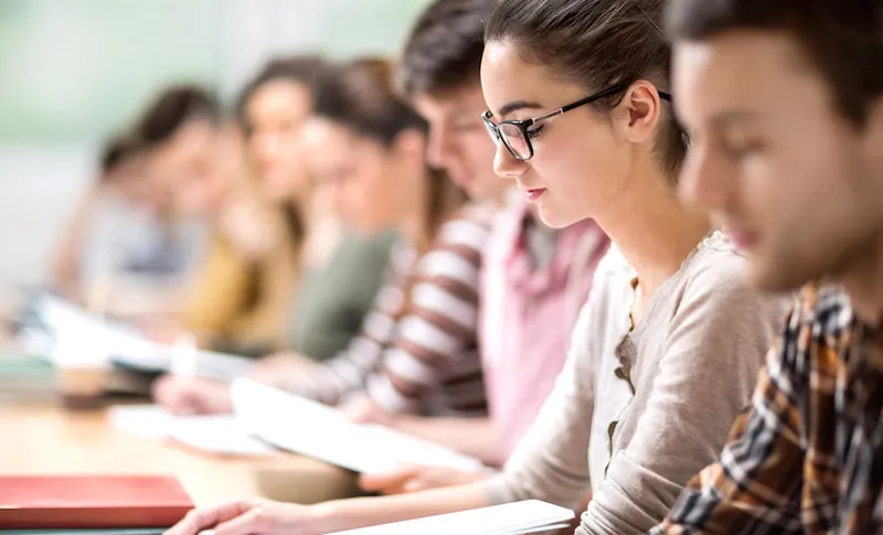 Group of students at classroom.