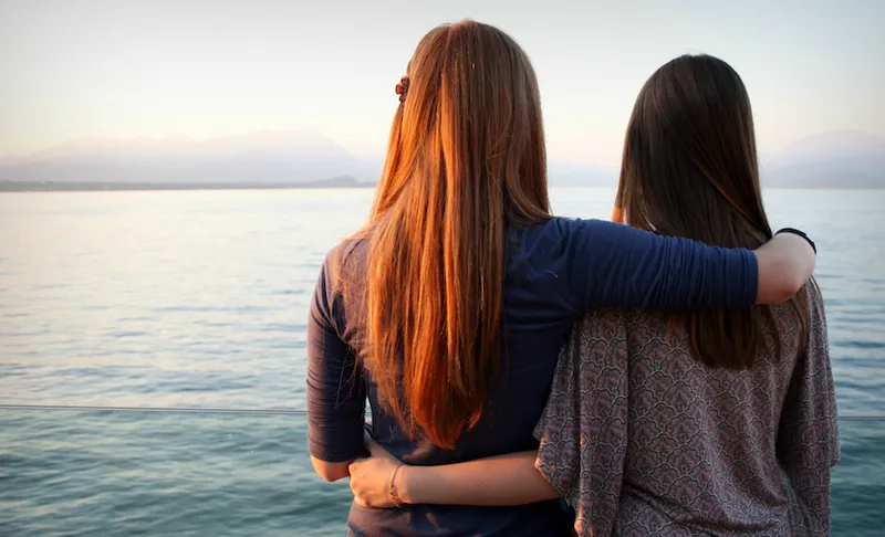 Hugging women