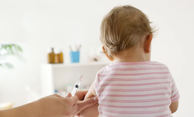 Baby Girl Patient Receiving Vaccine at doctor’s office