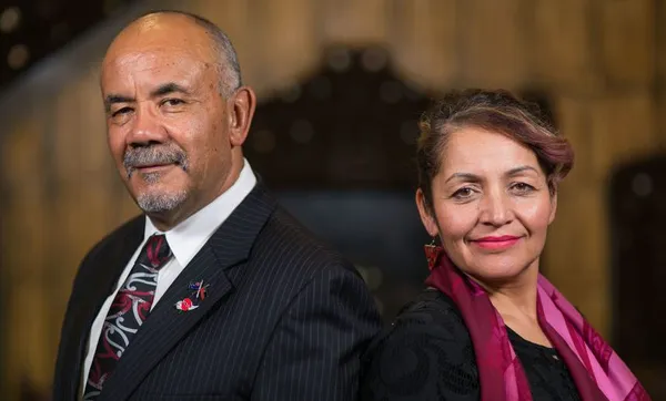 Portraits Of Maori Party Leaders Te Ururoa Flavell and Marama Fox