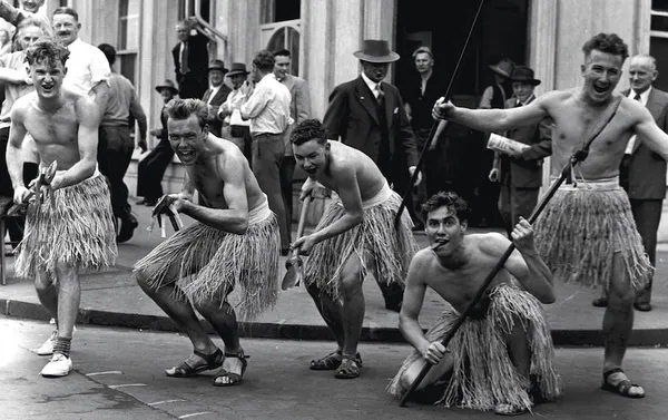 Engineering students perform a haka