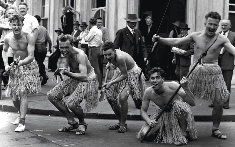 Engineering students perform a haka