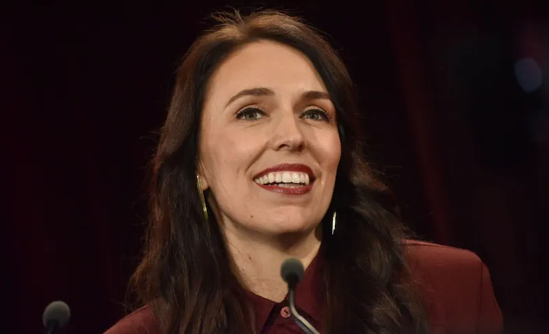 Labor Party leader Jacinda Ardern addresses to the