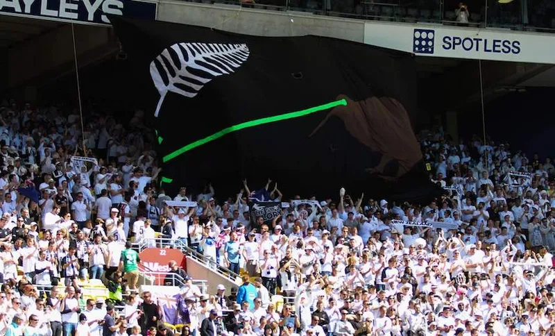 Laser Kiwi banner at All White vs Peru
