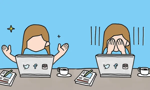 social media facebook twitter instagram mental health