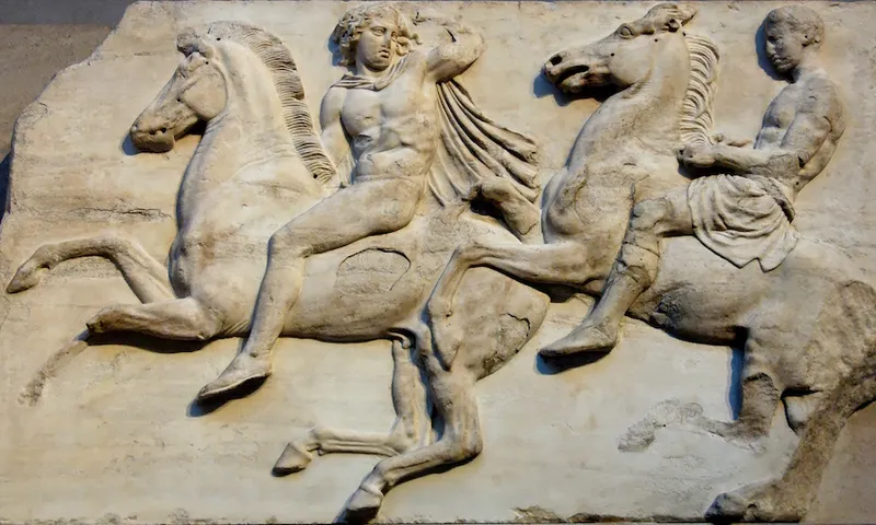Cavalcade_west_frieze_Parthenon_BM