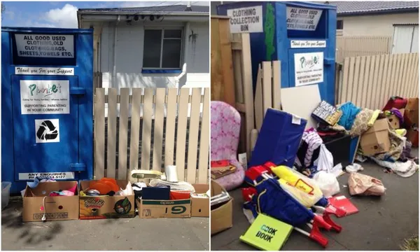 Charity bins