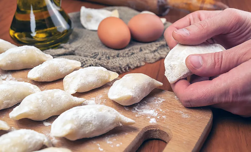hand made dumplings