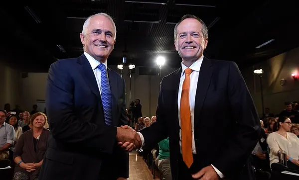 Malcolm Turnbull And Bill Shorten Face Each Other In First Election Debate