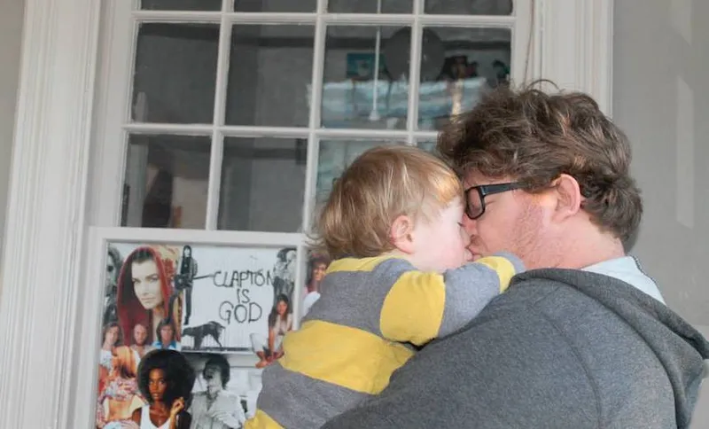 Simon Sweetman and his son