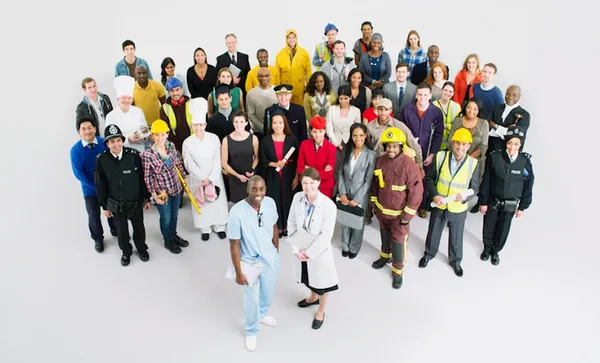 Portrait of confident workforce