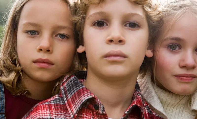 Close up of boy and girls