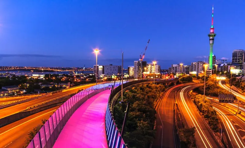 Pink Cycleway and Walkway in Auckland