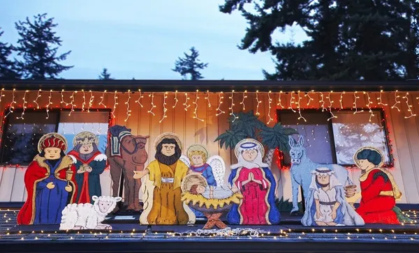 Nativity Scene on a Roof