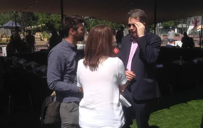 Nigel speaks to media
