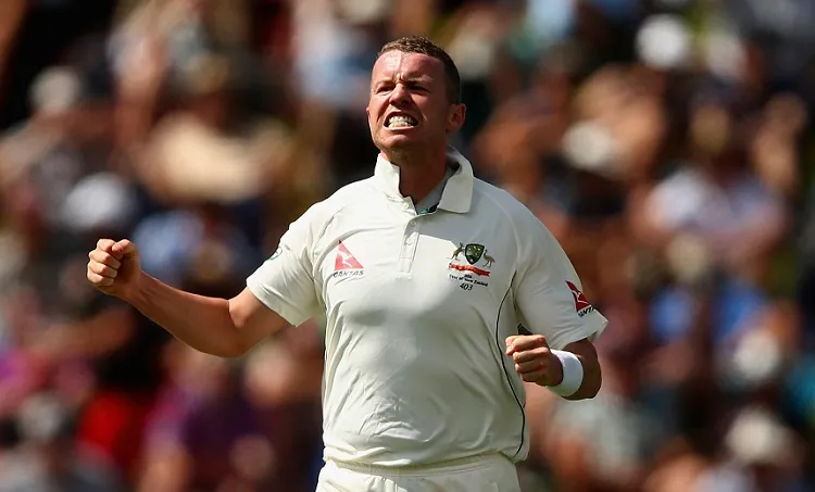 Peter Siddle celebrates after killing a Black Cap in single combat.