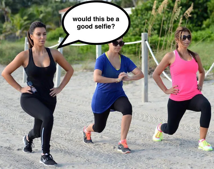 kim working out