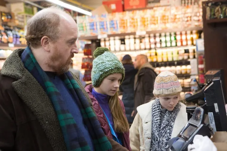 LOUIE: Season 5, Episode 2 "A La Carte" (Airs Thursday, April 16, 10:30 pm e/p). Pictured: (l-r) Louis C.K. as Louie, Hadley Delany as Lilly, Ursula Parker as Jane. CR: KC Bailey/FX
